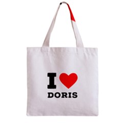 I Love Doris Zipper Grocery Tote Bag by ilovewhateva