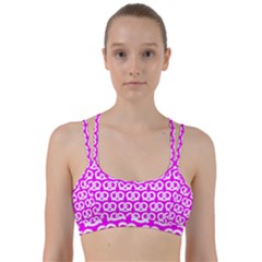 Pink Pretzel Illustrations Pattern Line Them Up Sports Bra by GardenOfOphir