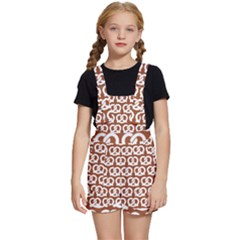 Brown Pretzel Illustrations Pattern Kids  Short Overalls