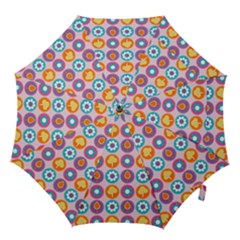 Chic Floral Pattern Hook Handle Umbrellas (medium) by GardenOfOphir