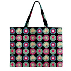 Chic Floral Pattern Zipper Mini Tote Bag by GardenOfOphir