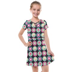 Chic Floral Pattern Kids  Cross Web Dress by GardenOfOphir