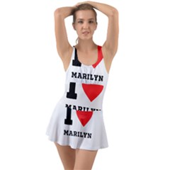 I Love Marilyn Ruffle Top Dress Swimsuit by ilovewhateva
