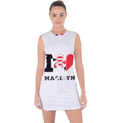 I Love Marilyn Lace Up Front Bodycon Dress by ilovewhateva