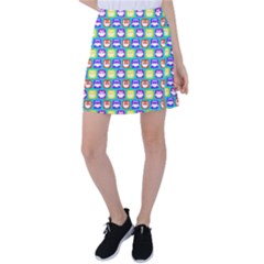 Colorful Whimsical Owl Pattern Tennis Skirt by GardenOfOphir