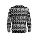 Black And White Owl Pattern Kids  Sweatshirt View2