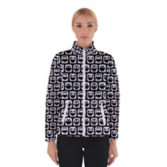 Black And White Owl Pattern Women s Bomber Jacket by GardenOfOphir