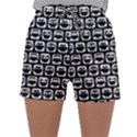 Black And White Owl Pattern Sleepwear Shorts View1