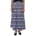 Black And White Owl Pattern Flared Maxi Skirt View1