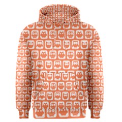Coral And White Owl Pattern Men s Core Hoodie by GardenOfOphir