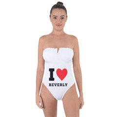 I Love Beverly Tie Back One Piece Swimsuit by ilovewhateva