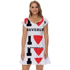 I Love Beverly Short Sleeve Tiered Mini Dress by ilovewhateva