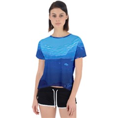 Ai Generated Ocean Sea Fish Underwater Water Open Back Sport Tee by Ravend