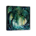 Trees Forest Mystical Forest Nature Mini Canvas 4  x 4  (Stretched) View1