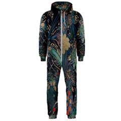 Ai Generated Flower Trees Forest Mystical Forest Hooded Jumpsuit (men)