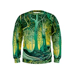 Nature Trees Forest Mystical Forest Jungle Kids  Sweatshirt