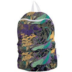 Ai Generated Flowers Trees Forest Mystical Forest Pattern Foldable Lightweight Backpack by Ravend