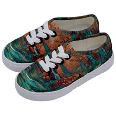 Ai Generated Tree Forest Mystical Forest Nature Kids  Classic Low Top Sneakers