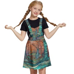 Ai Generated Tree Forest Mystical Forest Nature Kids  Apron Dress by Ravend