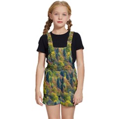 Forest Trees Leaves Fall Autumn Nature Sunshine Kids  Short Overalls by Ravend