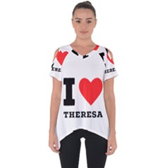 I Love Theresa Cut Out Side Drop Tee by ilovewhateva