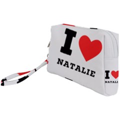 I Love Natalie Wristlet Pouch Bag (small) by ilovewhateva