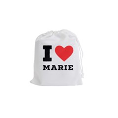 I Love Marie Drawstring Pouch (small) by ilovewhateva