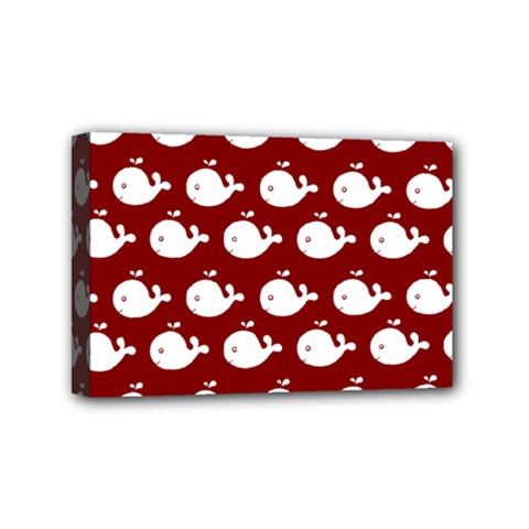 Cute Whale Illustration Pattern Mini Canvas 6  X 4  (stretched) by GardenOfOphir