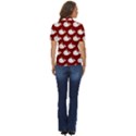 Cute Whale Illustration Pattern Women s Short Sleeve Double Pocket Shirt View4