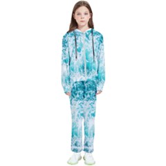 Tropical Blue Ocean Wave Kids  Tracksuit