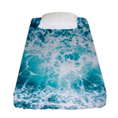 Tropical Blue Ocean Wave Fitted Sheet (single Size) by Jack14