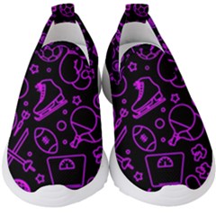 Telegram Pattern Art Patterns Kids  Slip On Sneakers