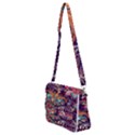 Ornamental Patterns Abstract Flower Pattern Purple Shoulder Bag with Back Zipper View2