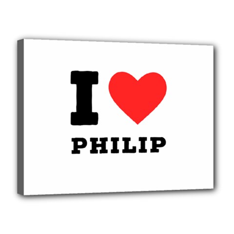 I Love Philip Canvas 16  X 12  (stretched) by ilovewhateva