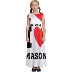 I Love Mason Kids  Satin Sleeveless Maxi Dress by ilovewhateva