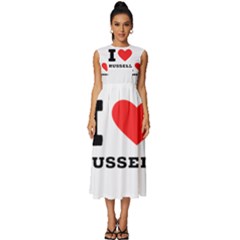 I Love Russell Sleeveless Round Neck Midi Dress by ilovewhateva
