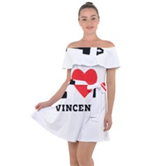 I Love Vincent  Off Shoulder Velour Dress by ilovewhateva