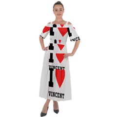 I Love Vincent  Shoulder Straps Boho Maxi Dress  by ilovewhateva