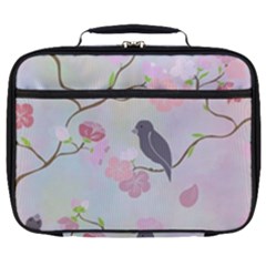 Birds Blossom Seamless Pattern Full Print Lunch Bag