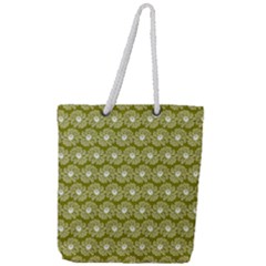 Gerbera Daisy Vector Tile Pattern Full Print Rope Handle Tote (large) by GardenOfOphir