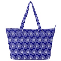 Gerbera Daisy Vector Tile Pattern Full Print Shoulder Bag by GardenOfOphir