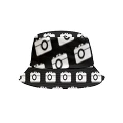 Modern Chic Vector Camera Illustration Pattern Inside Out Bucket Hat (kids)