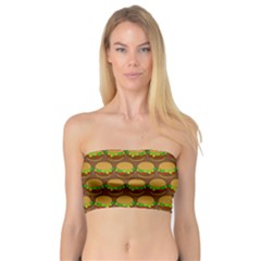 Burger Snadwich Food Tile Pattern Bandeau Top by GardenOfOphir