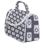 Modern Chic Vector Camera Illustration Pattern Satchel Handbag