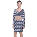 Modern Chic Vector Camera Illustration Pattern Top and Skirt Sets