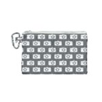 Modern Chic Vector Camera Illustration Pattern Canvas Cosmetic Bag (Small)