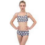 Modern Chic Vector Camera Illustration Pattern Layered Top Bikini Set