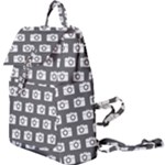 Modern Chic Vector Camera Illustration Pattern Buckle Everyday Backpack