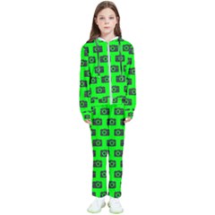 Modern Chic Vector Camera Illustration Pattern Kids  Tracksuit by GardenOfOphir