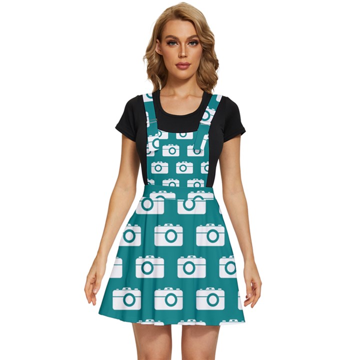 Modern Chic Vector Camera Illustration Pattern Apron Dress